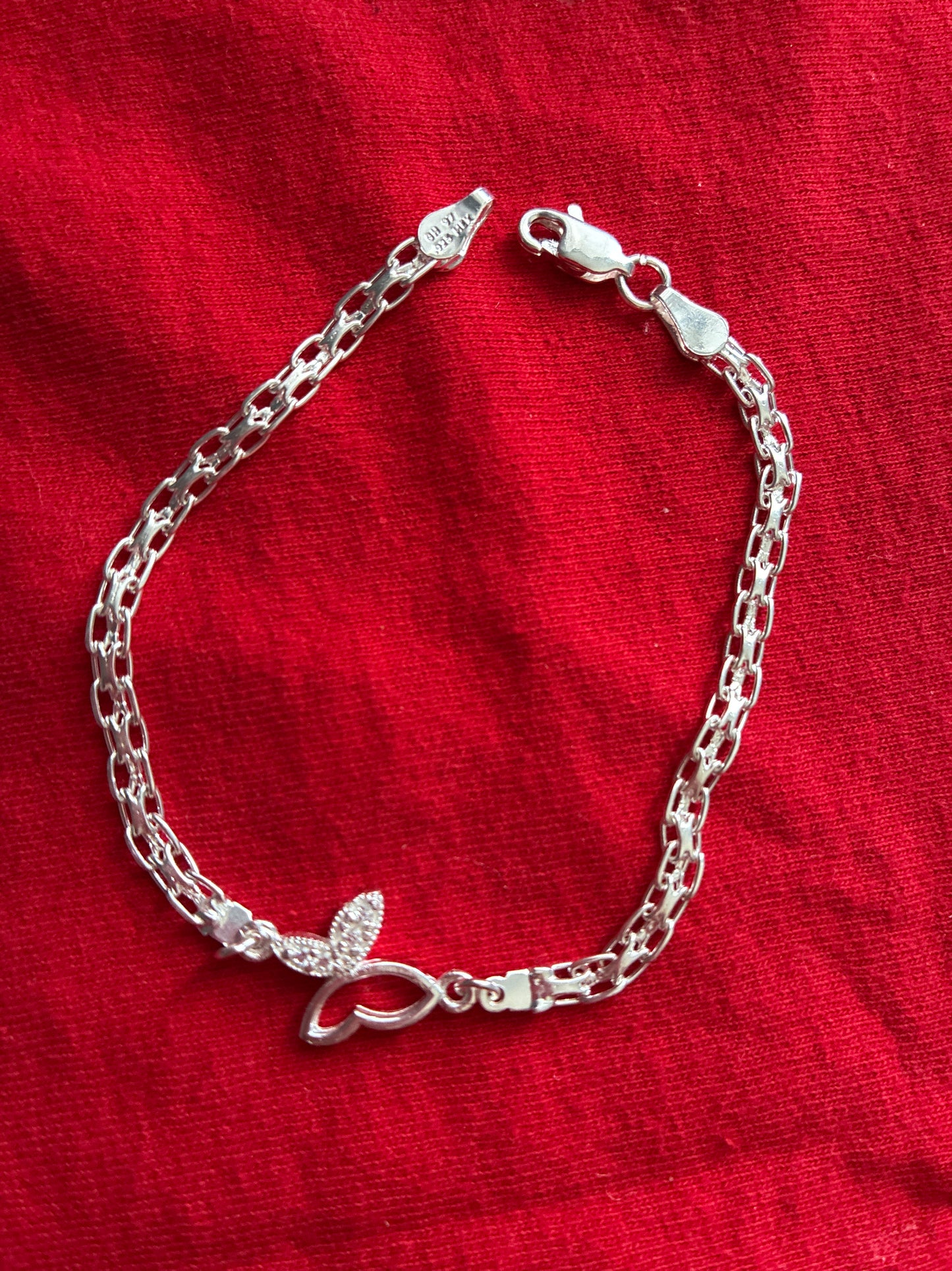 Butterfly sterling silver 925mex bracelet