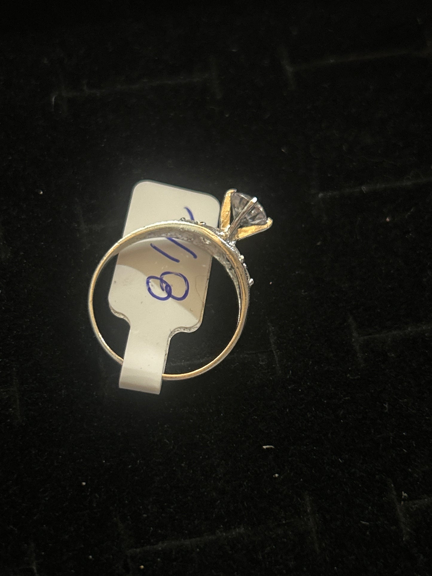 Solitary Stone Sterling Silver Ring