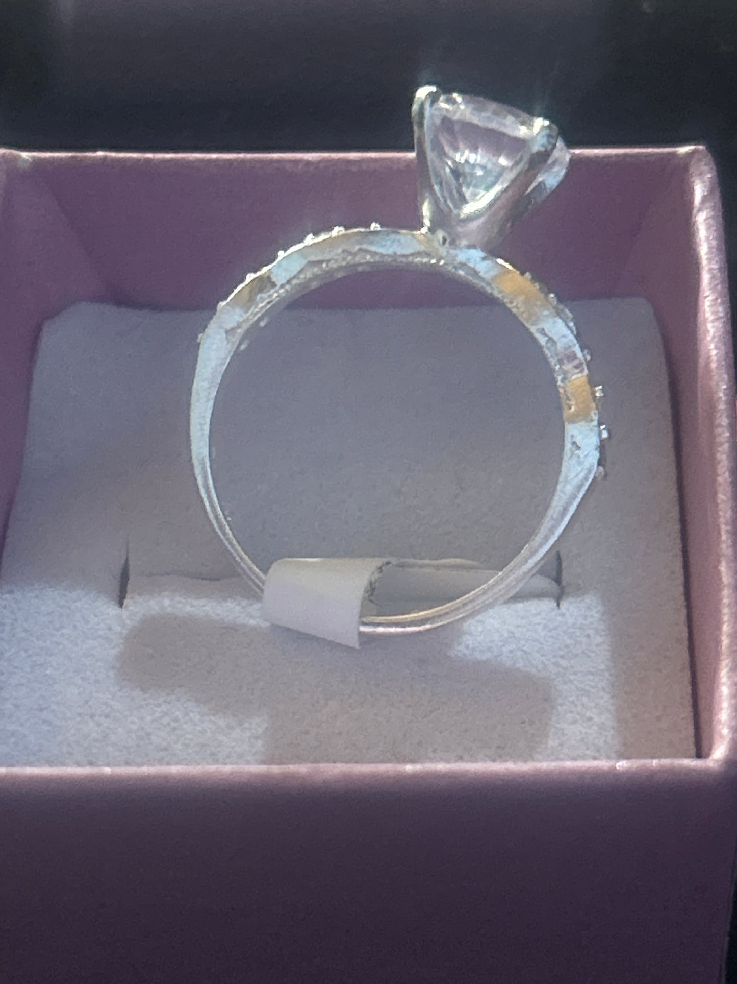 Sterling silver ring with cubic zirconia