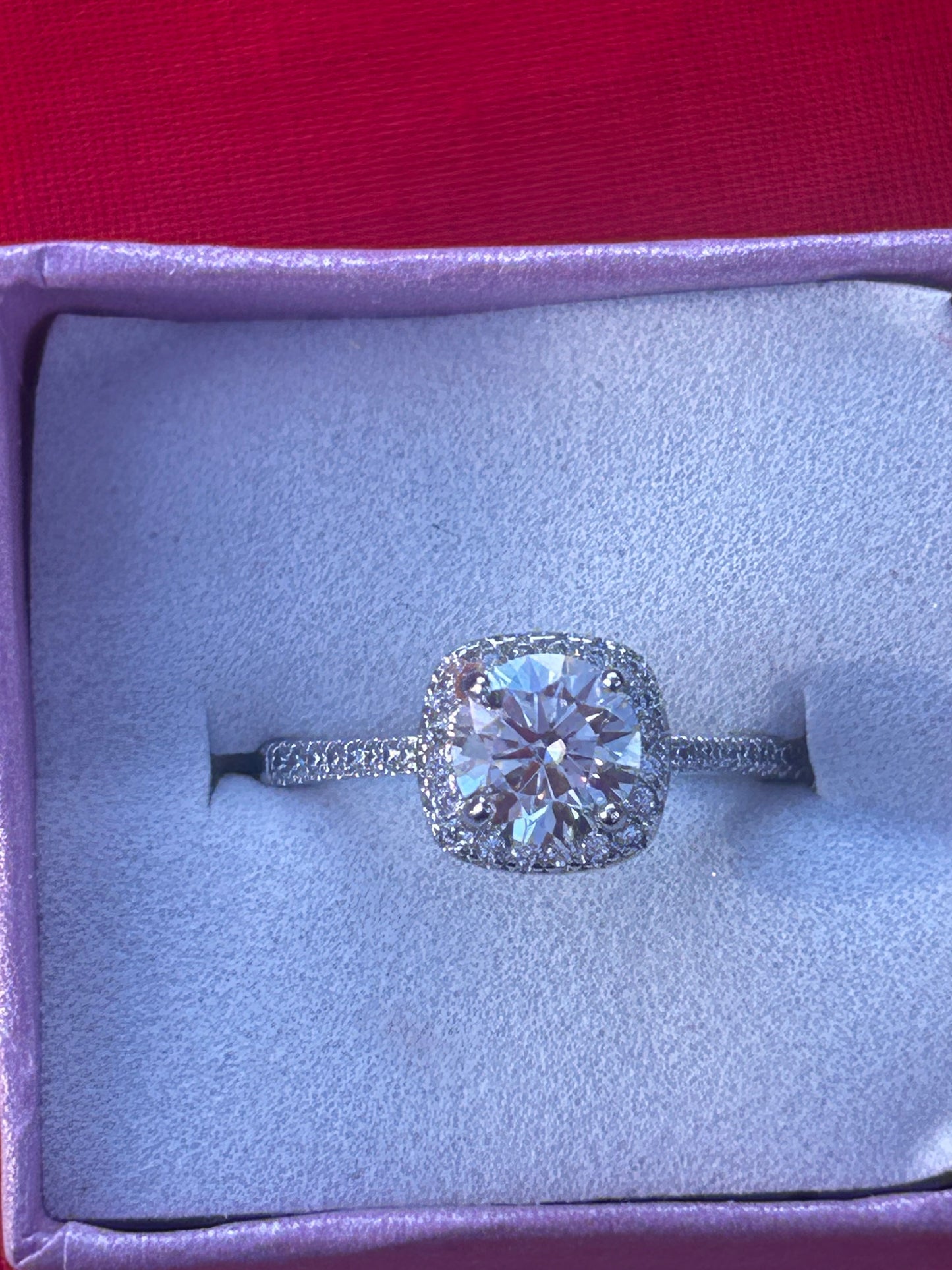 Moissanite Sterling silver ring