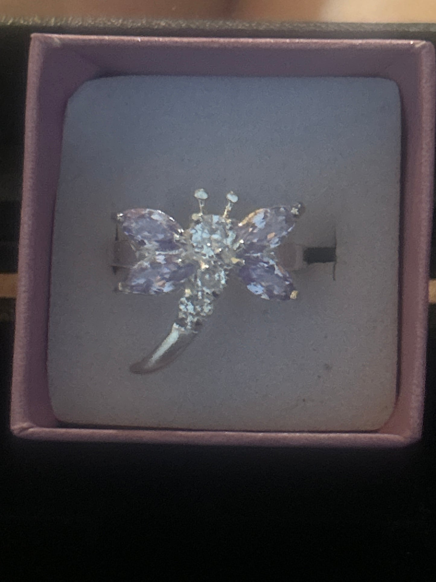 Sterling silver dragonfly ring