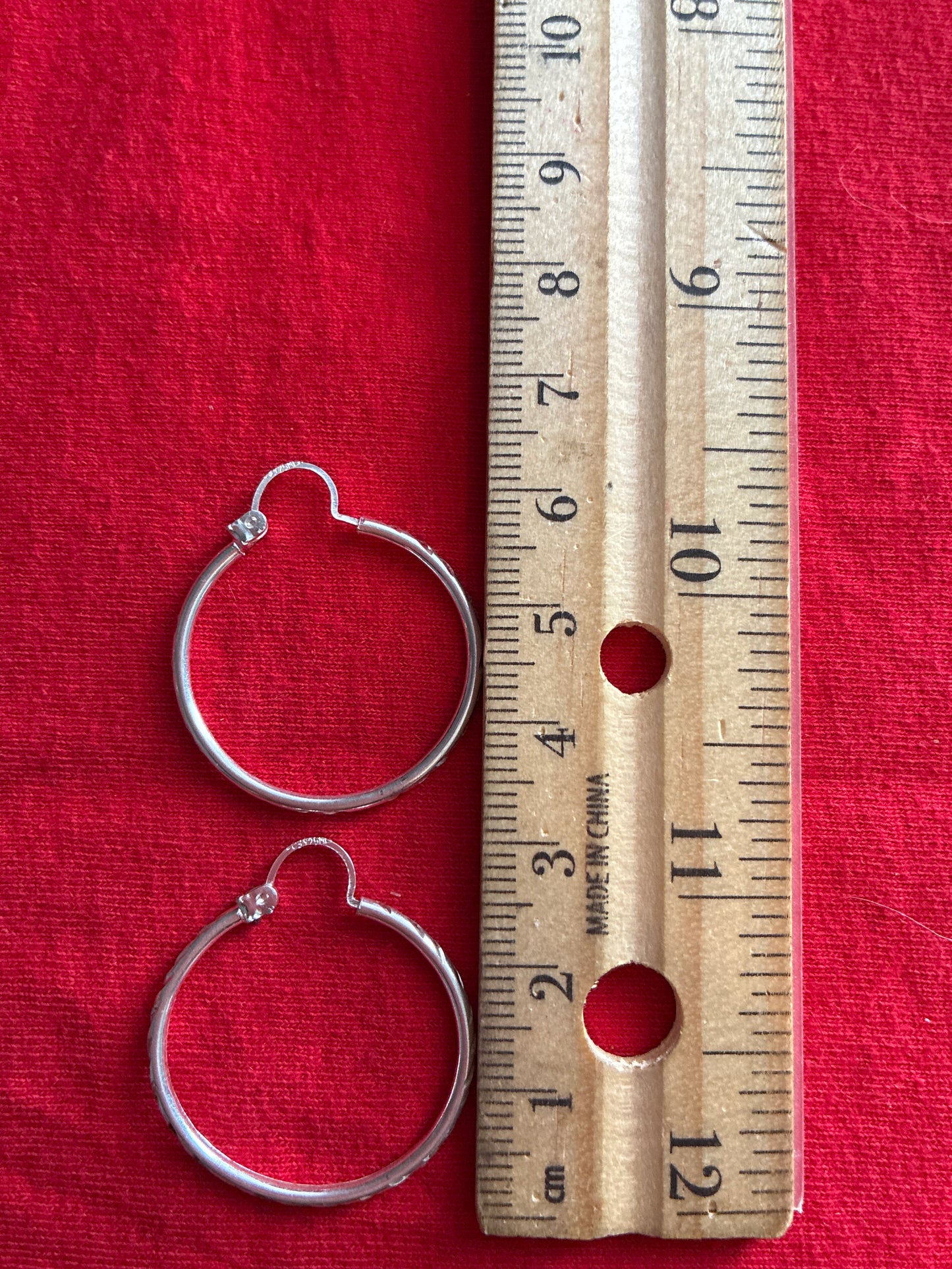 Sterling silver hoop earrings