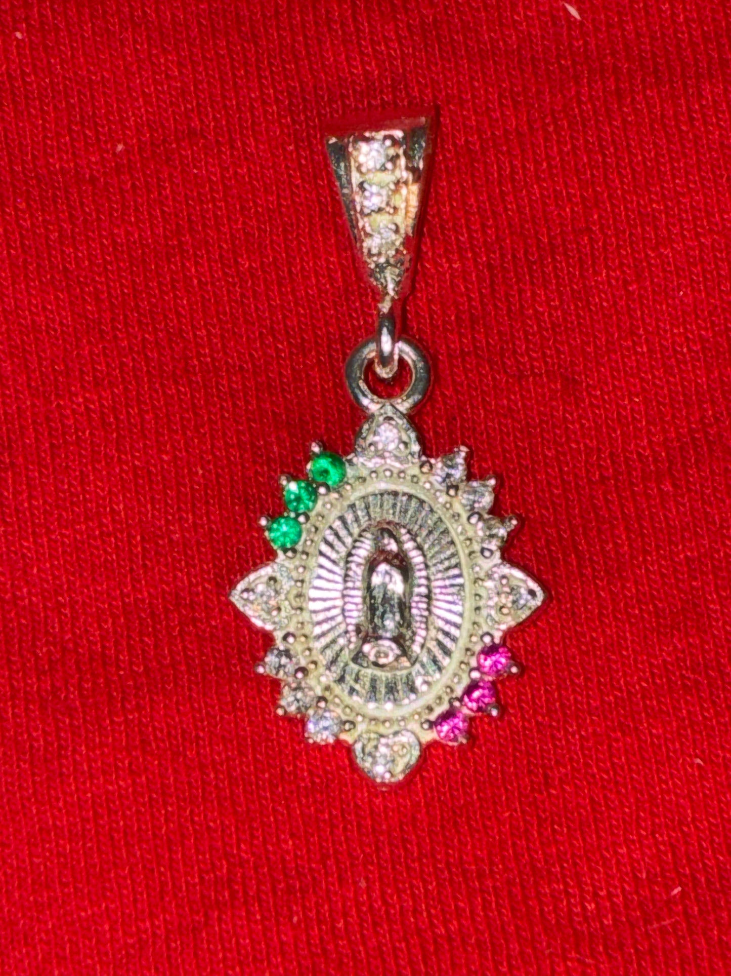 Sterling silver 925Mex Virgin Mary pendant