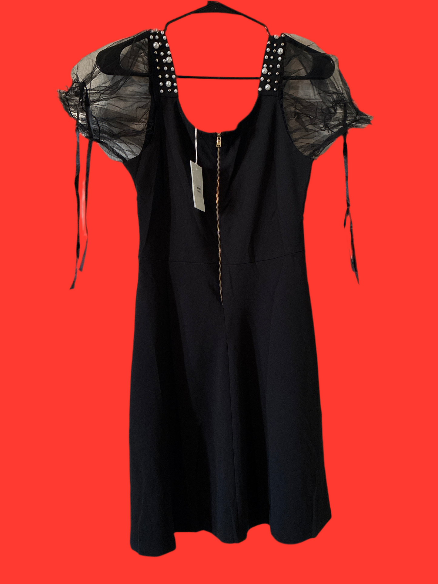 Black Uprichard puff sleeve dress
