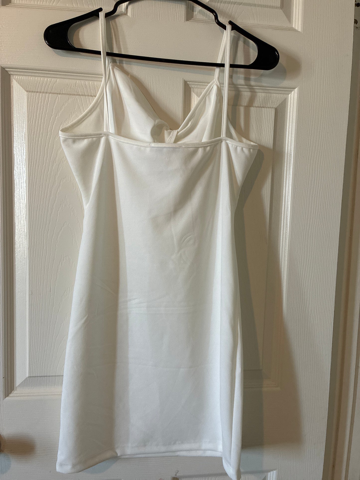 White Front Twist Dress