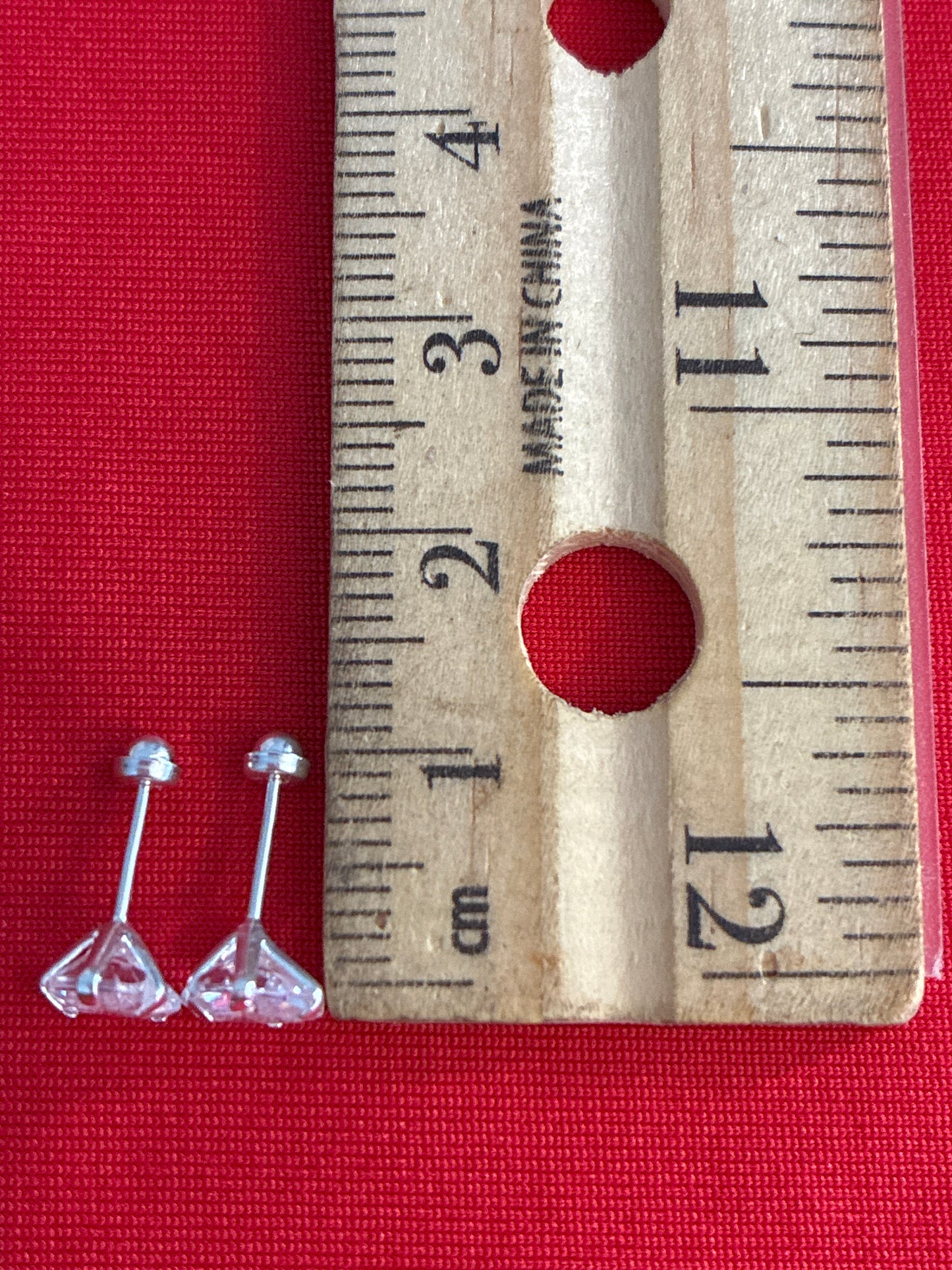 heart shaped zirconia stud earrings