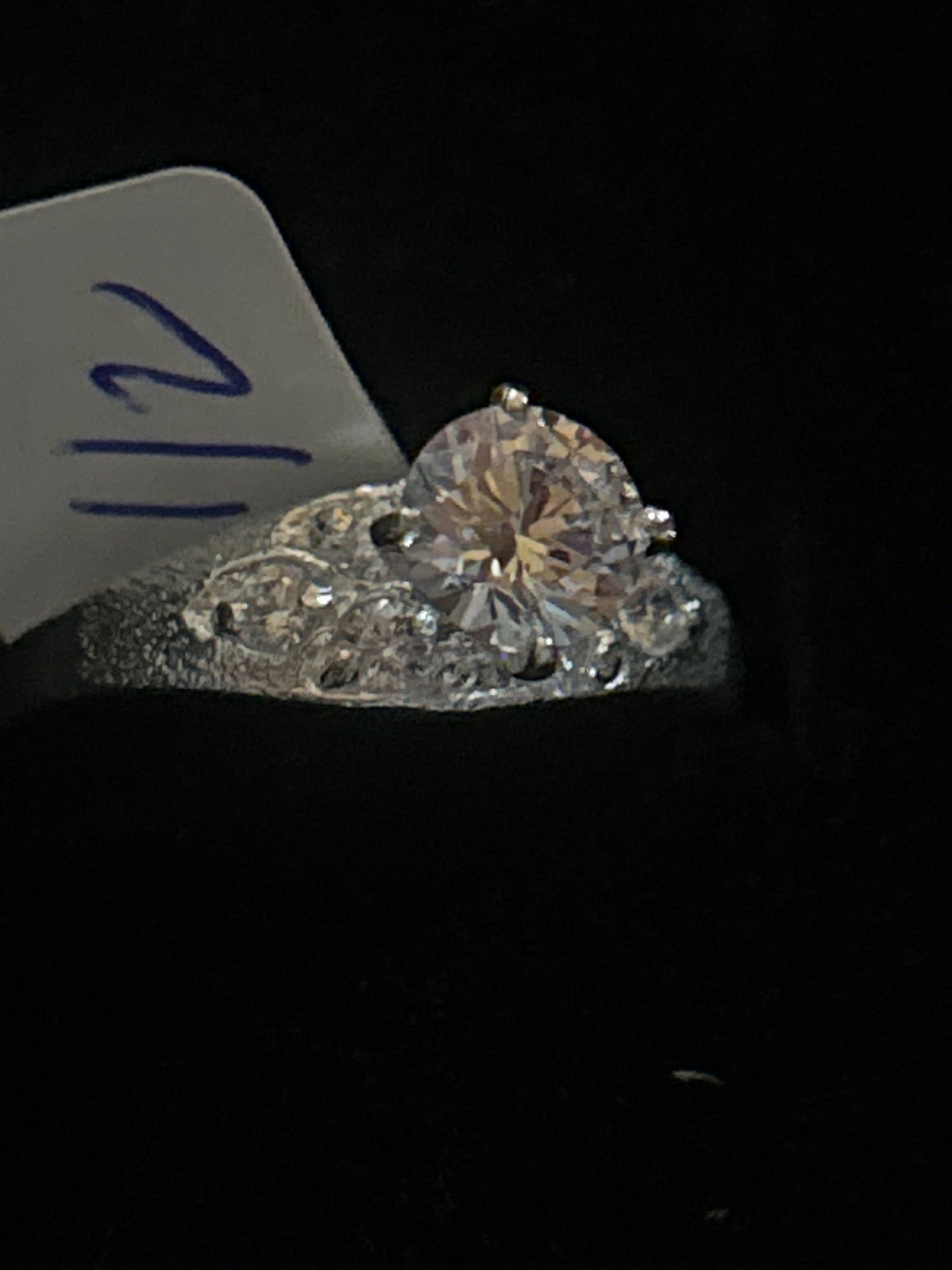 Solitary Stone Sterling Silver Ring