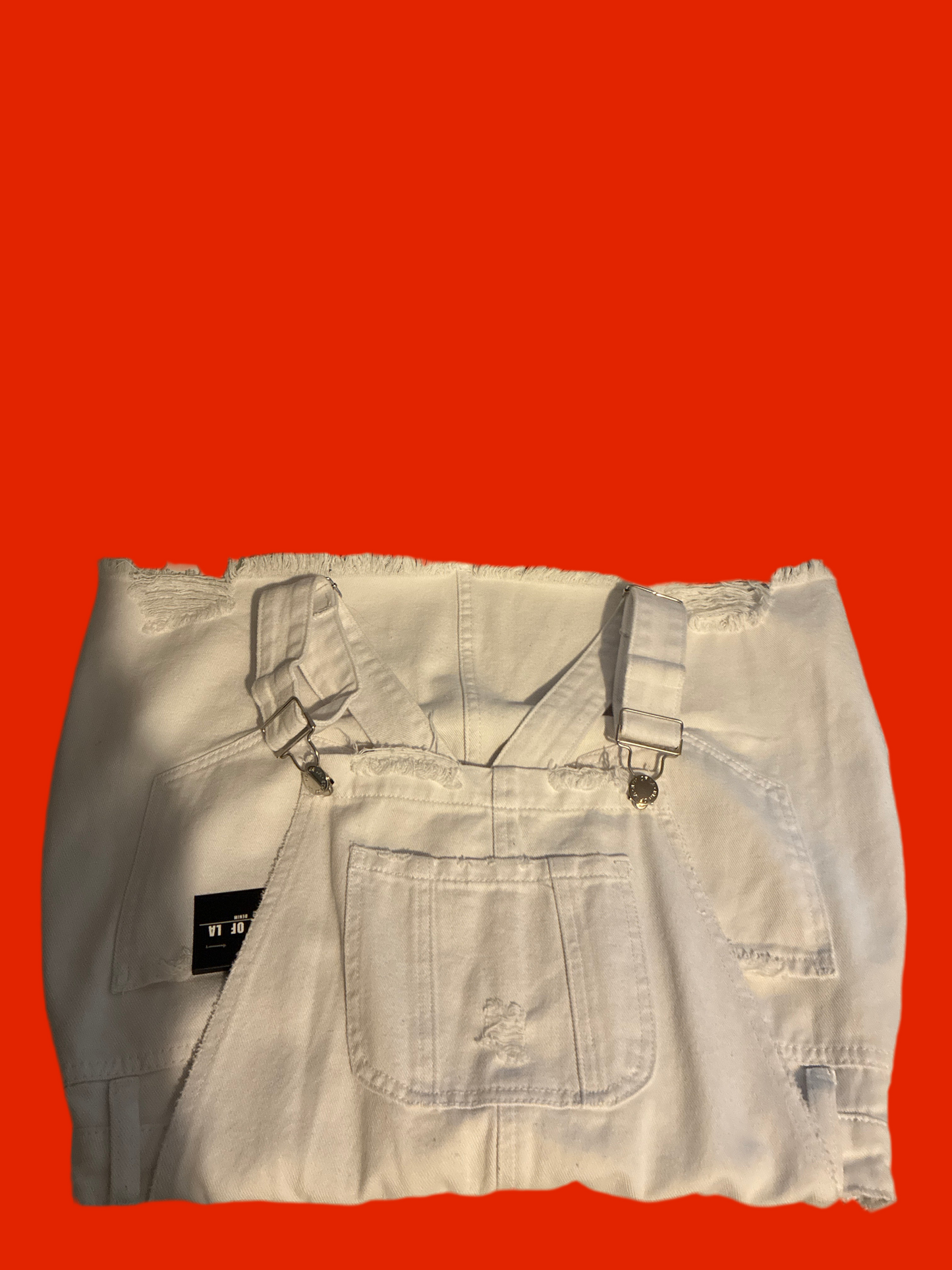 8th Of LA Denim White Overall Dress