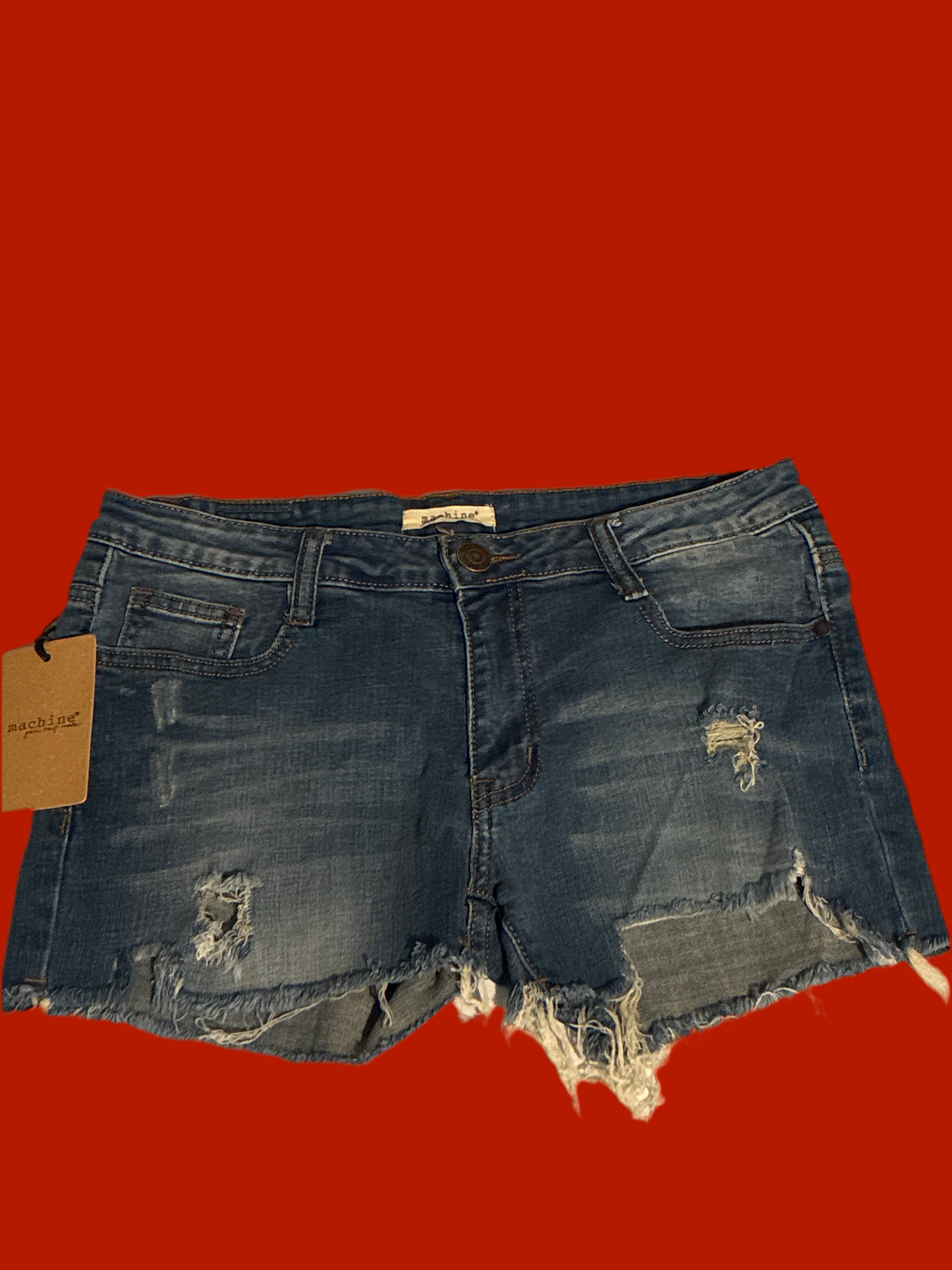 Distressed Denim Shorts