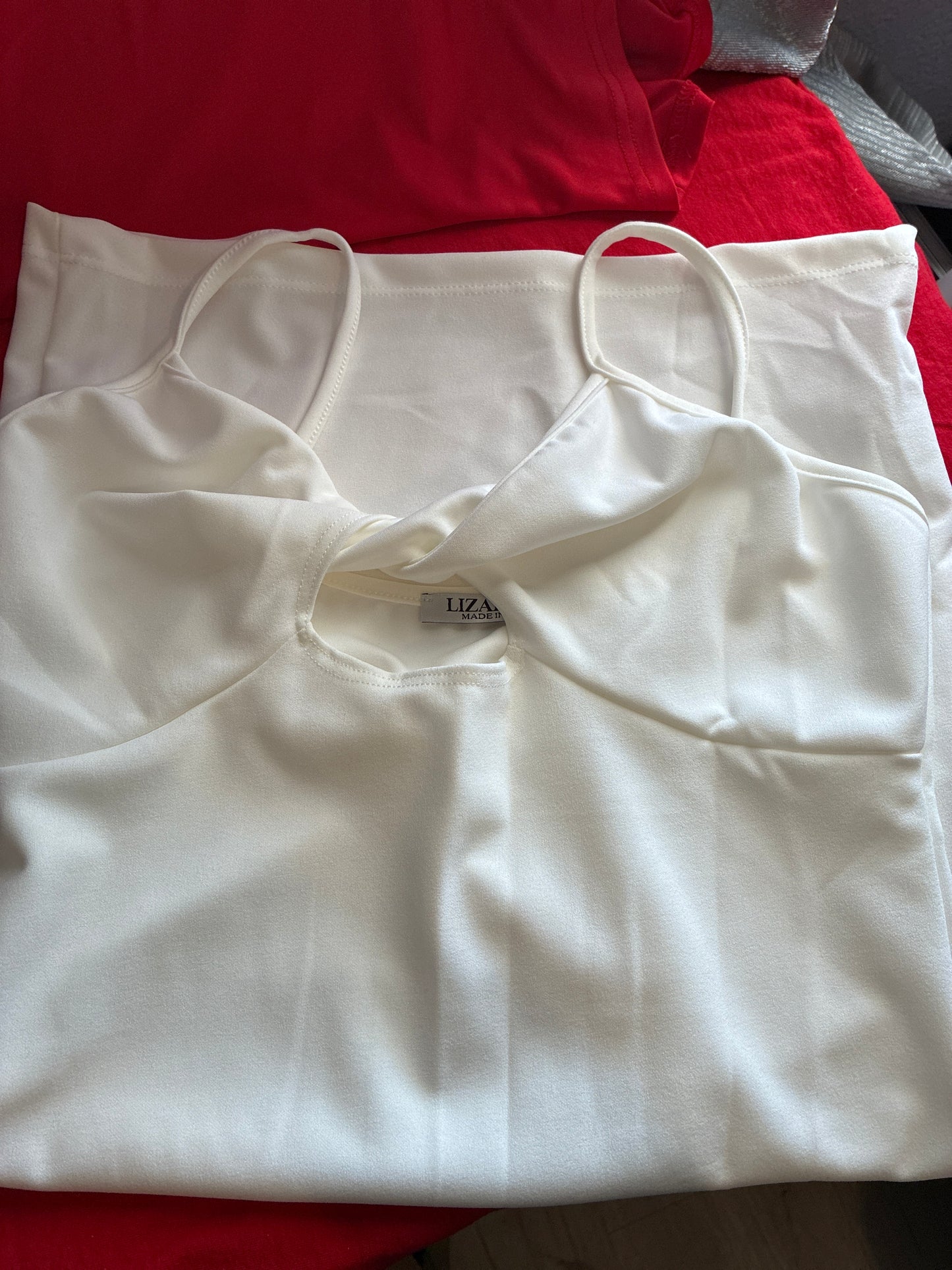 White Front Twist Dress