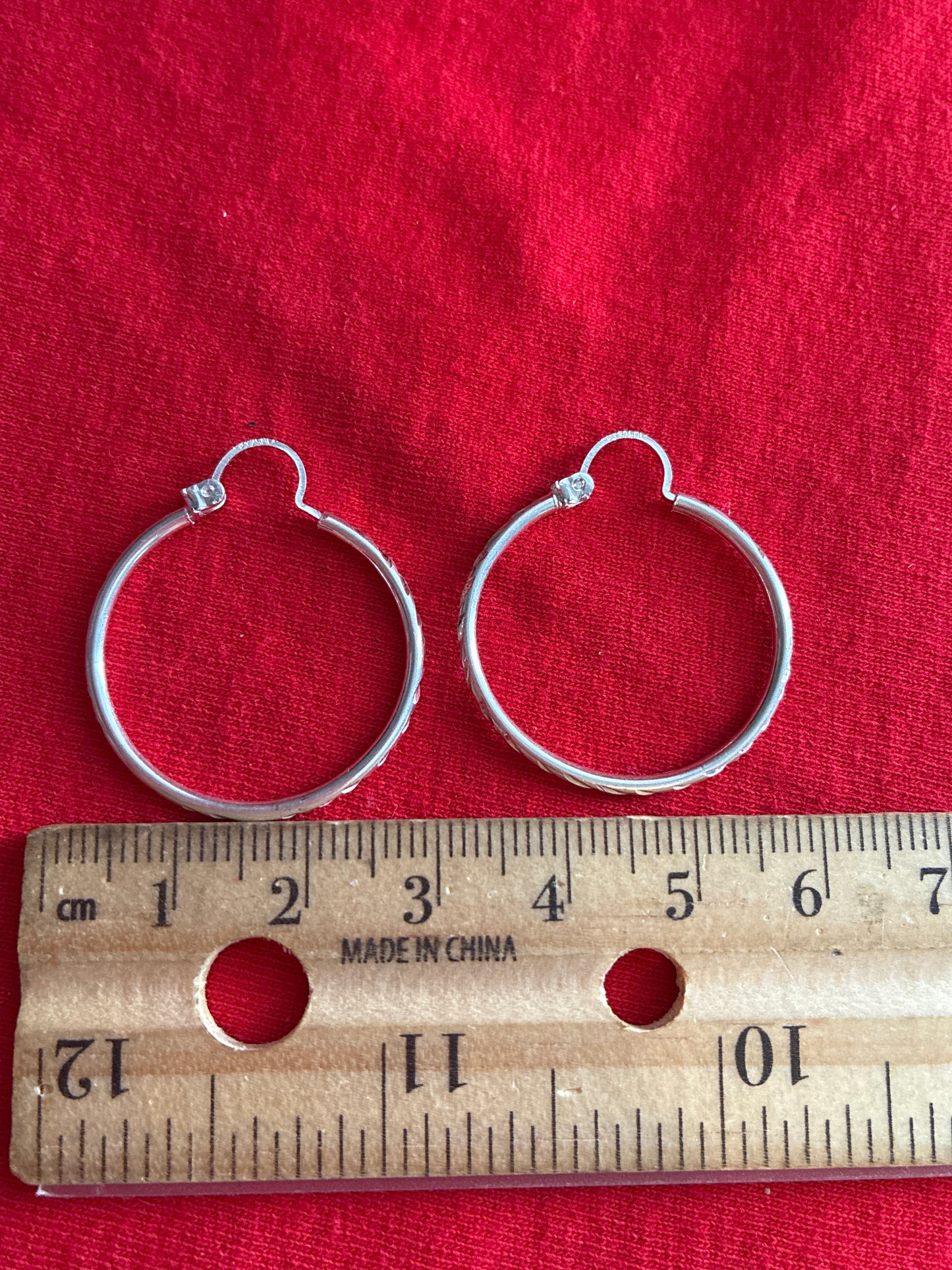Sterling silver hoop earrings