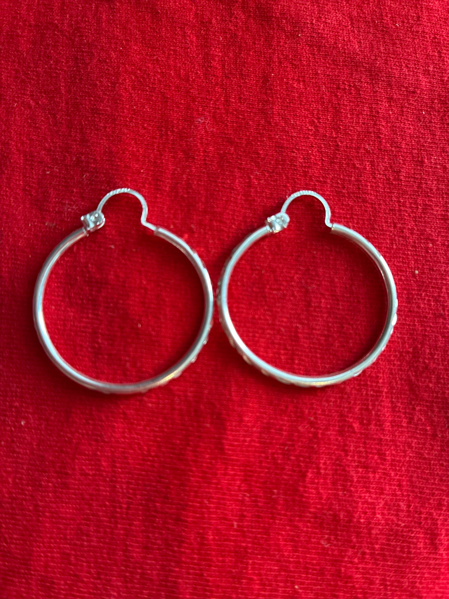 Sterling silver hoop earrings