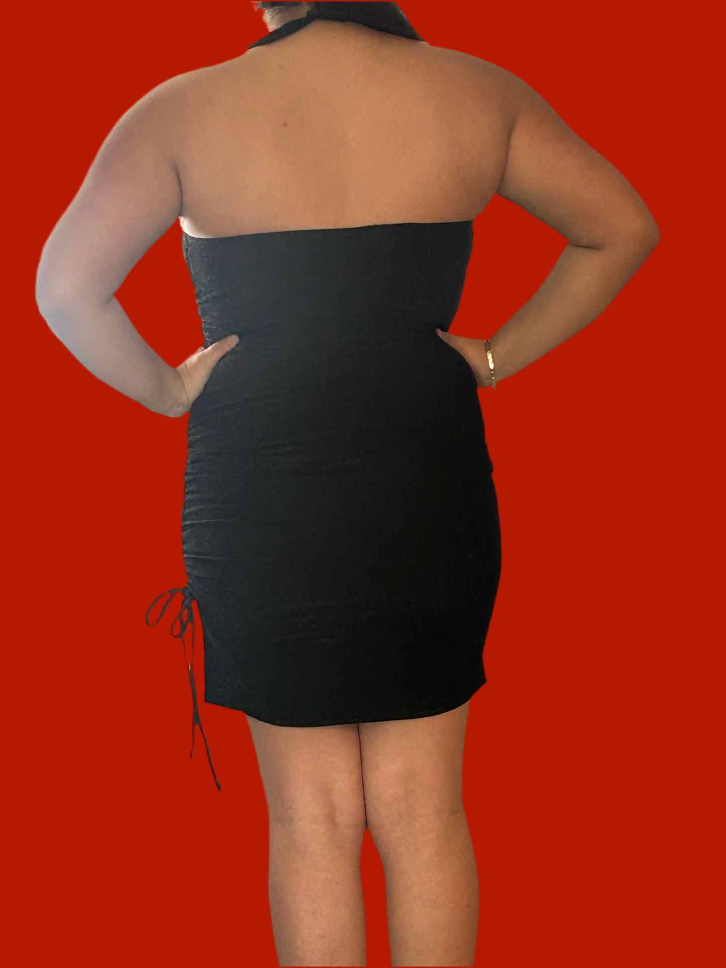 Black mini dress