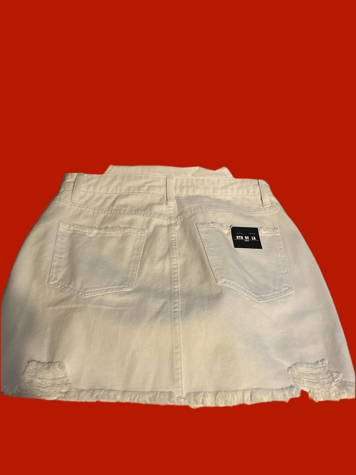 8th Of LA Denim White Overall Dress