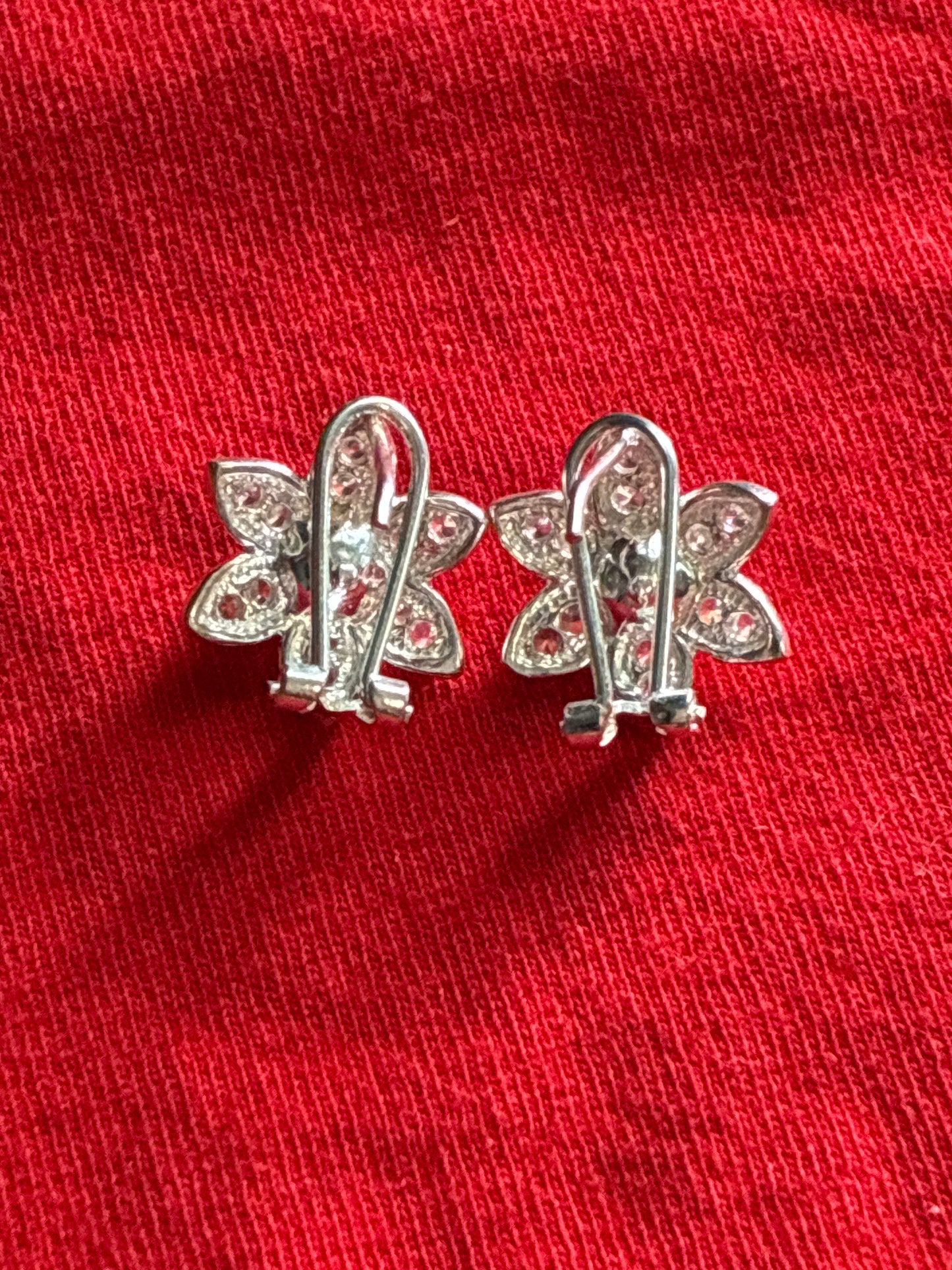 Sterling silver 925 flower pearl earrings