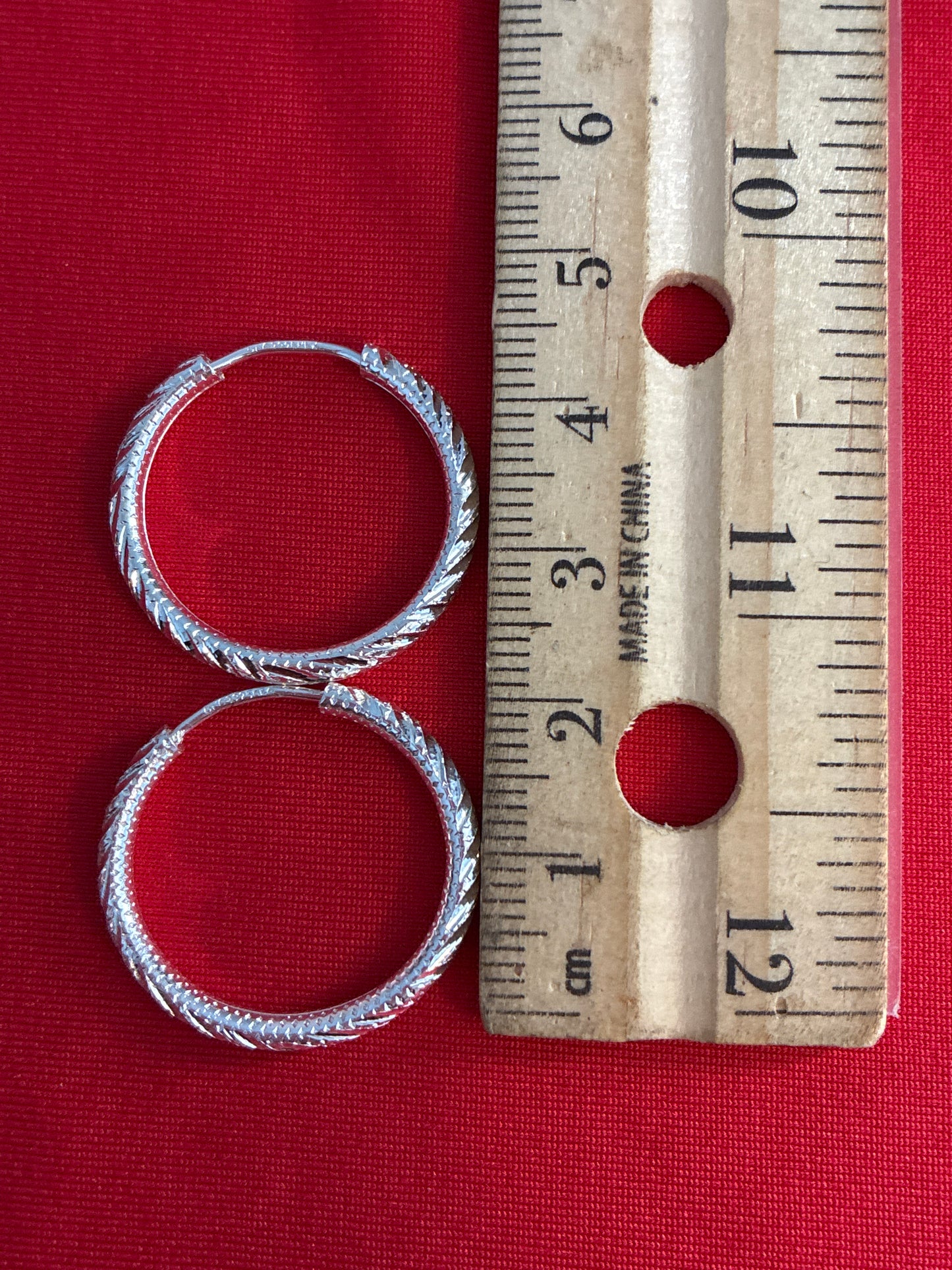 Sterling silver 925mex hoop earrings