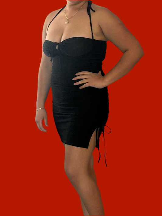 Black mini dress