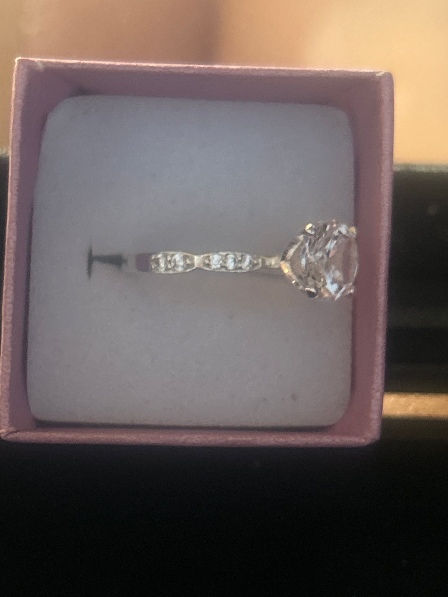 Sterling silver ring with cubic zirconia