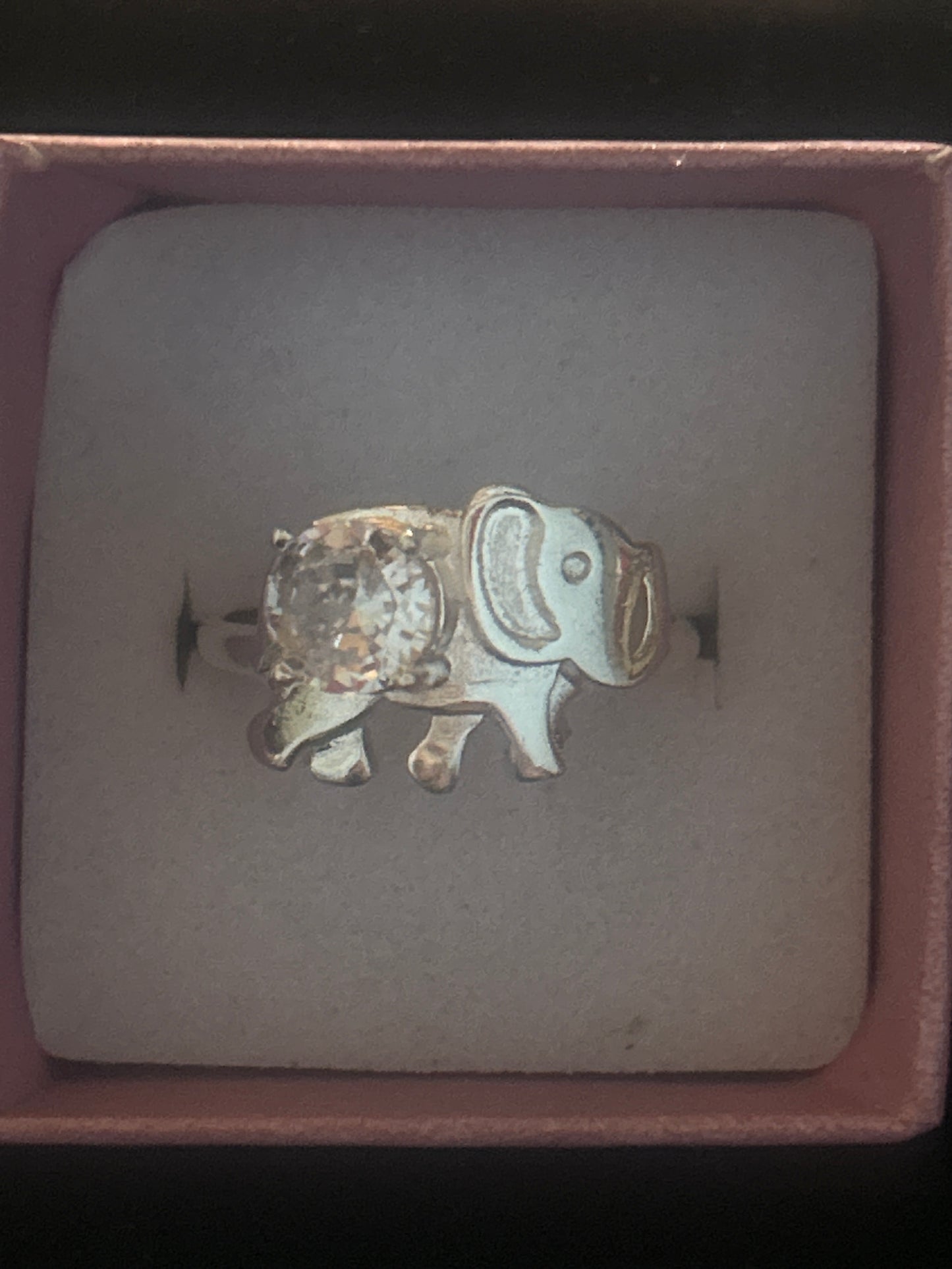 Elephant shaped Sterling silver ring