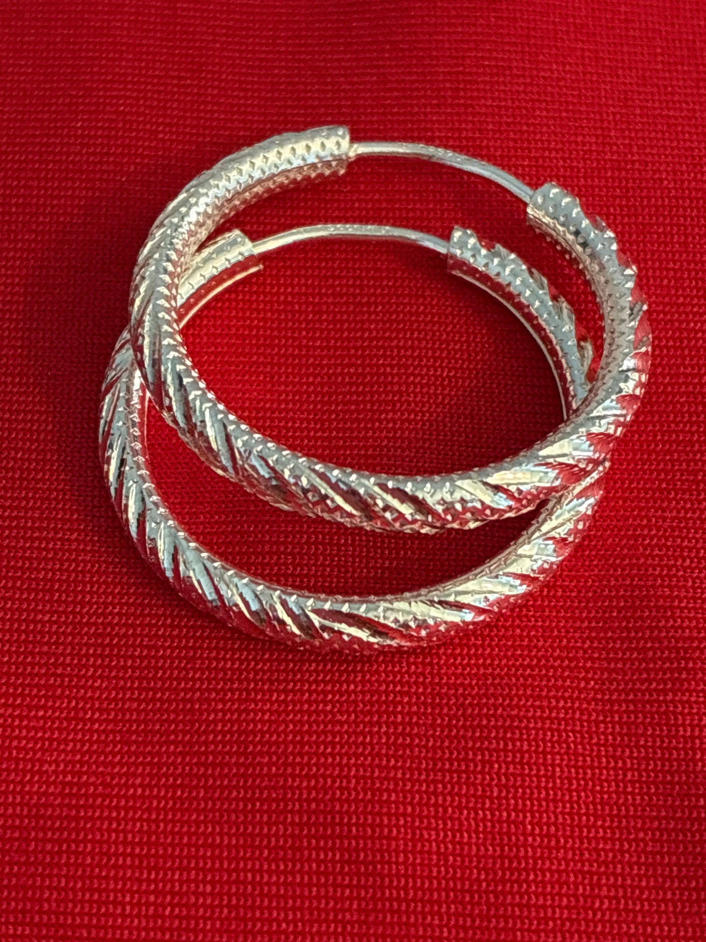 Sterling silver 925mex hoop earrings