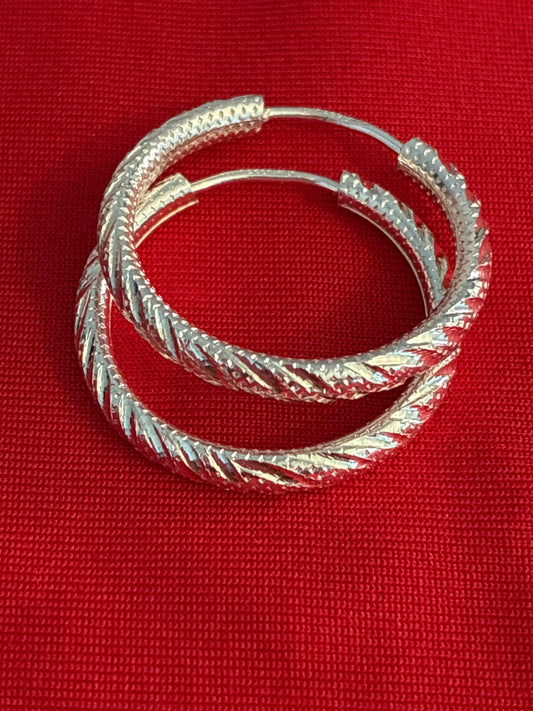 Sterling silver 925mex hoop earrings