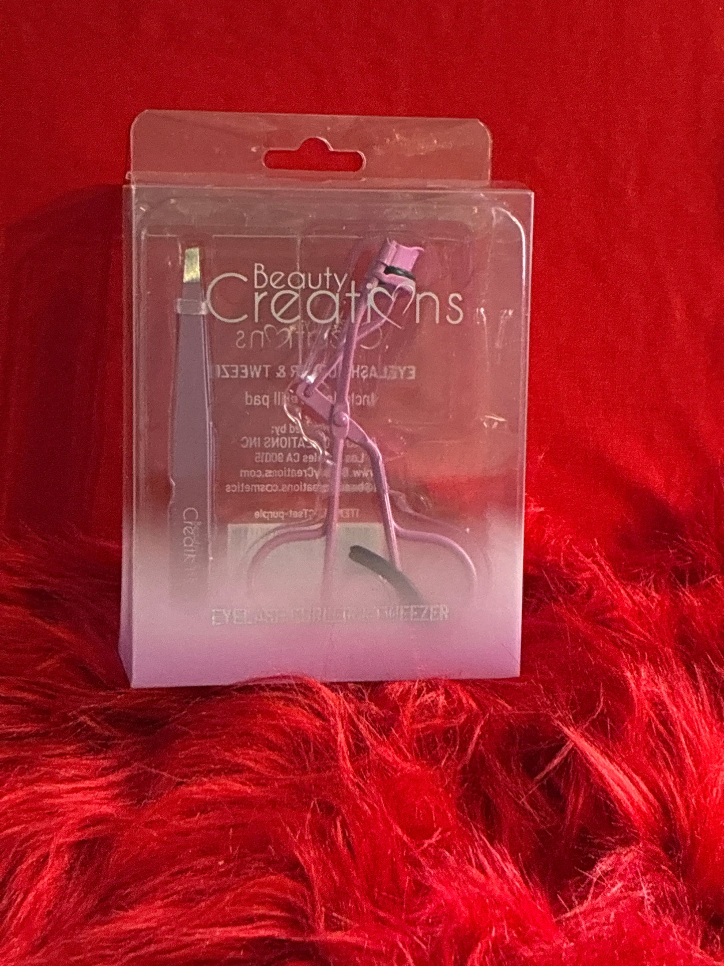 Beauty creations eyelash curler & tweezer
