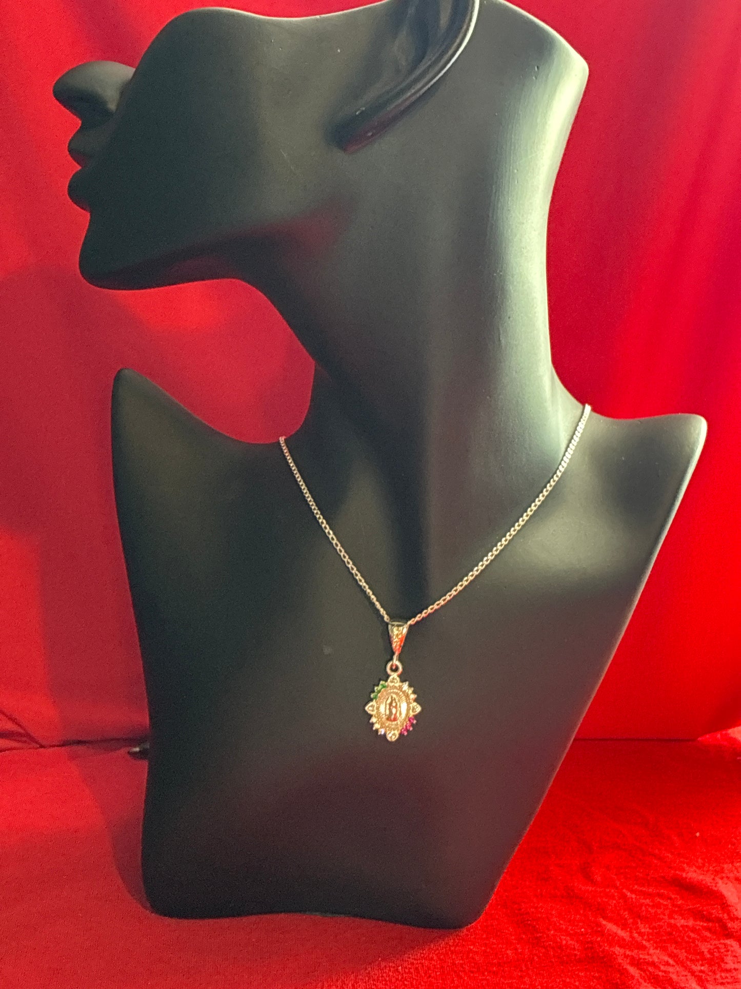 Sterling silver 925Mex Virgin Mary pendant