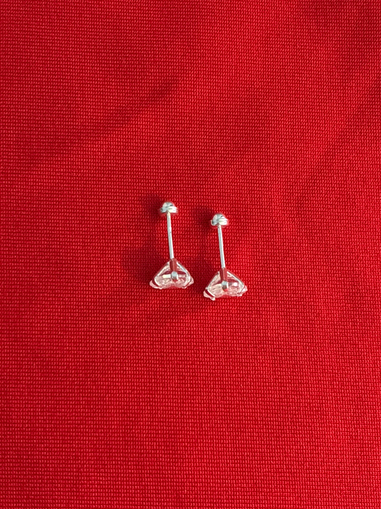heart shaped zirconia stud earrings