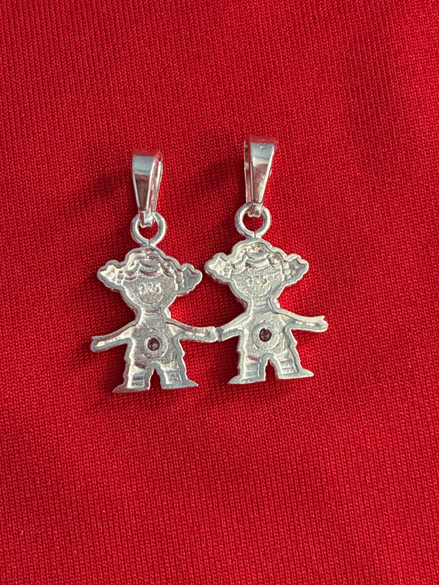 Two girls Sterling Silver 925 pendant