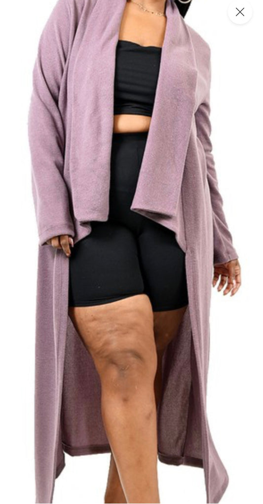 Draped shawl cardigan