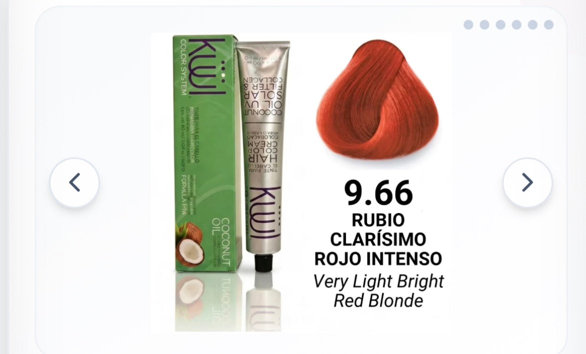 Kuul rubio clarísimo rojo intenso