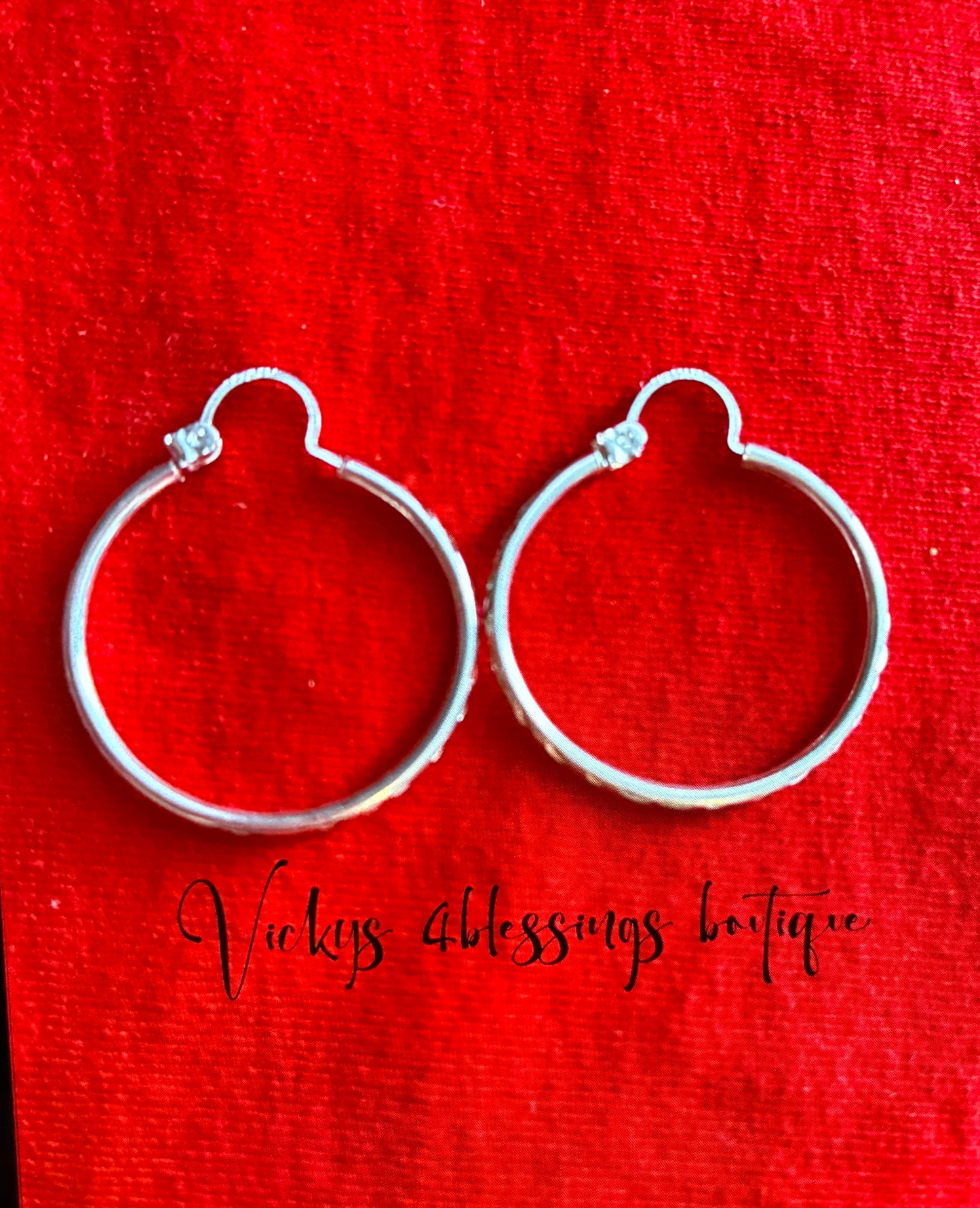 Sterling silver hoop earrings