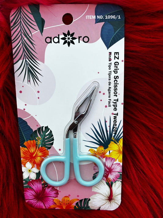 Ez grip scissors type tweezer