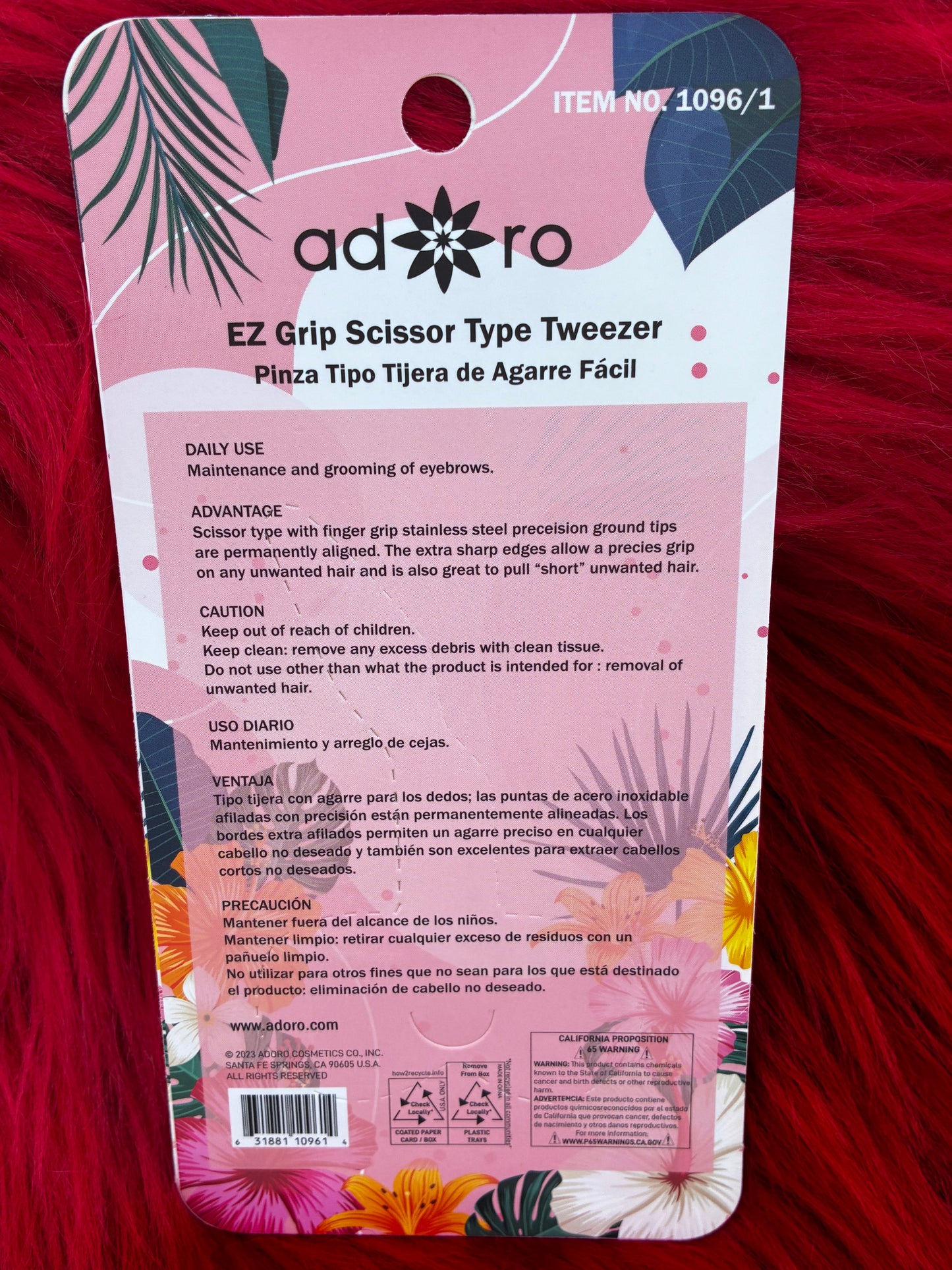 Ez grip scissors type tweezer