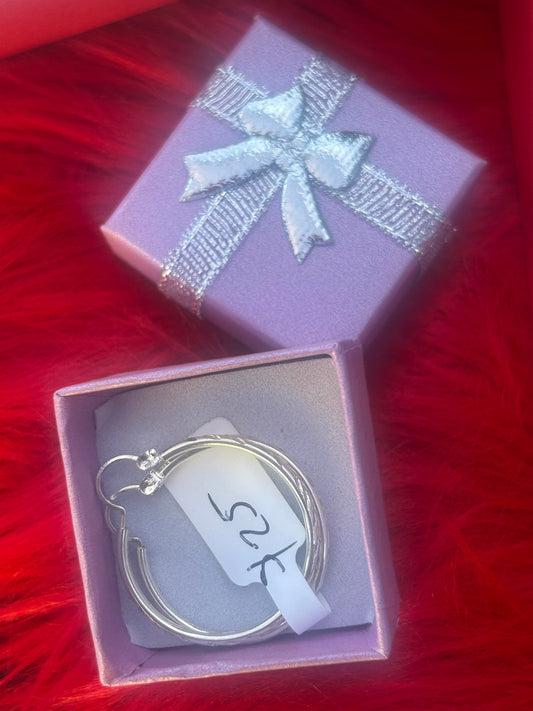 Sterling silver hoop earrings