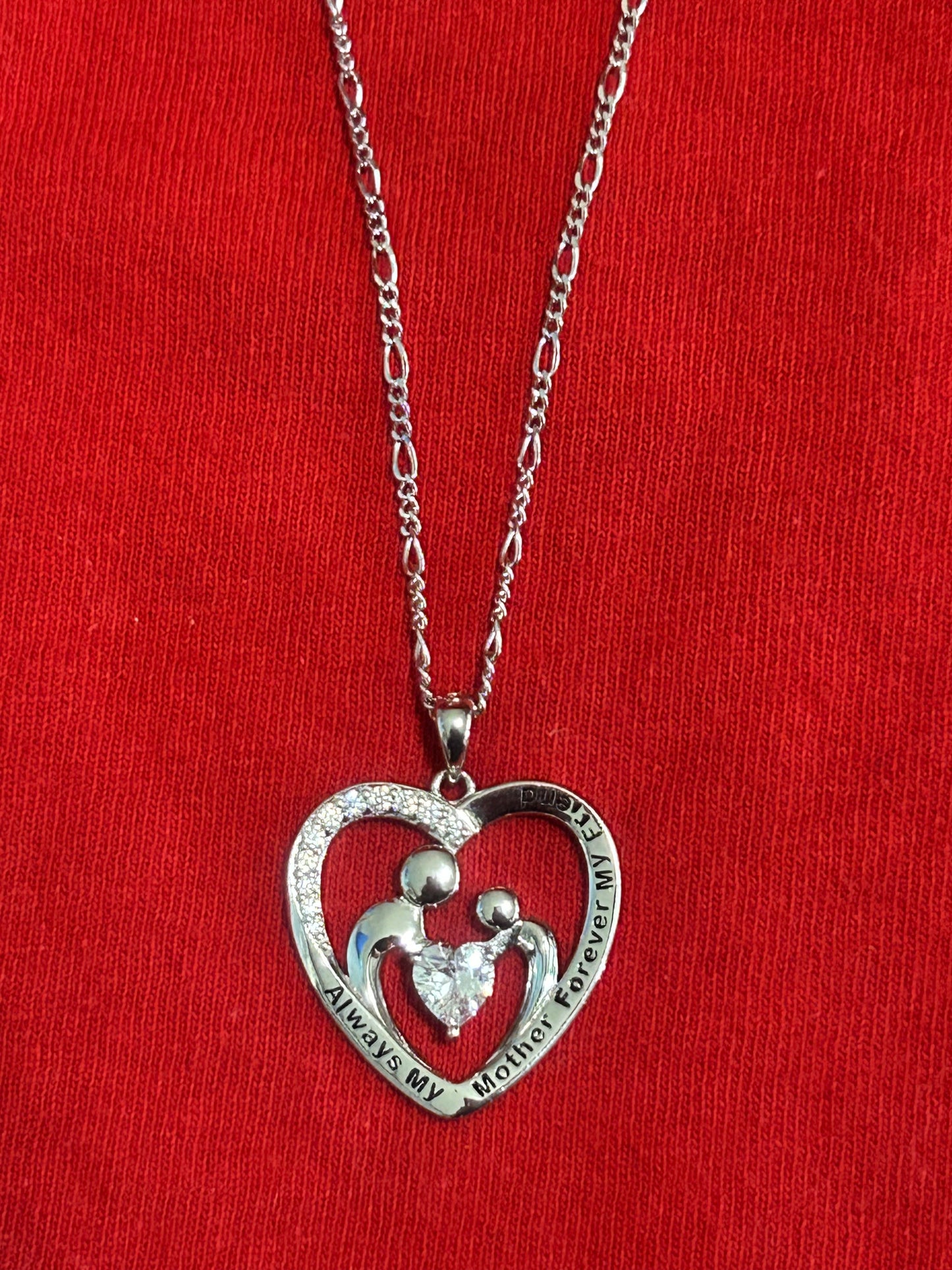 Always my mother for ever my friend pendant with necklace