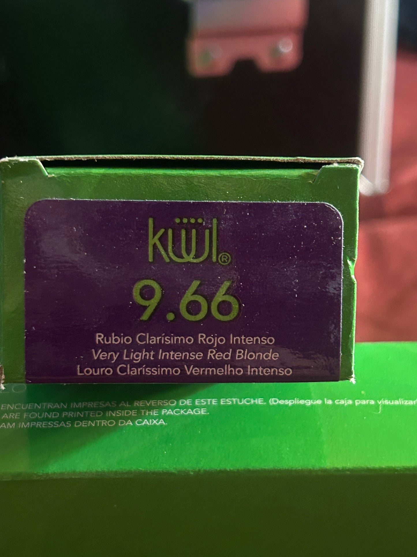 Kuul rubio clarísimo rojo intenso
