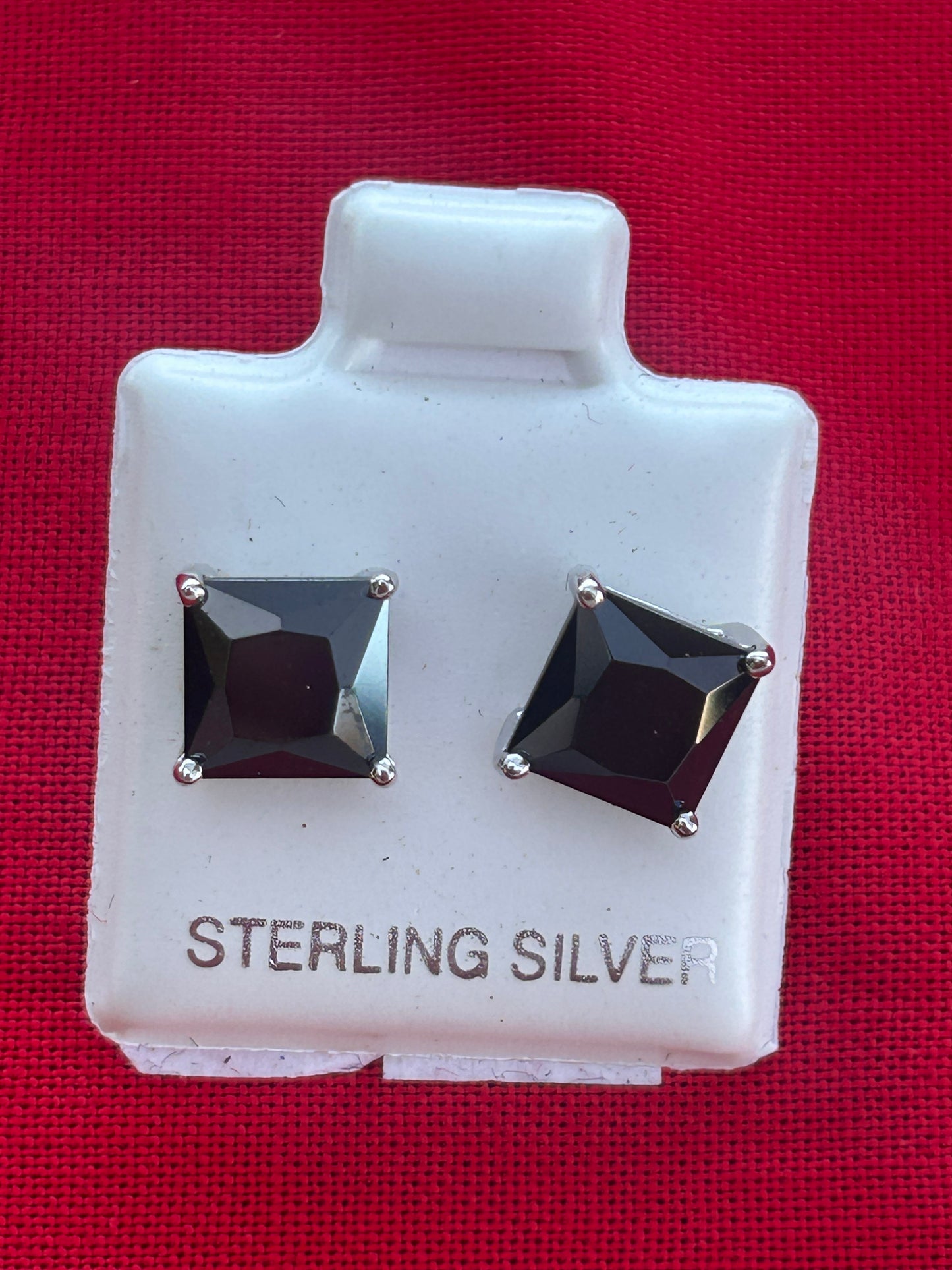 Black Cubic Zirconia Sterling Silver earrings