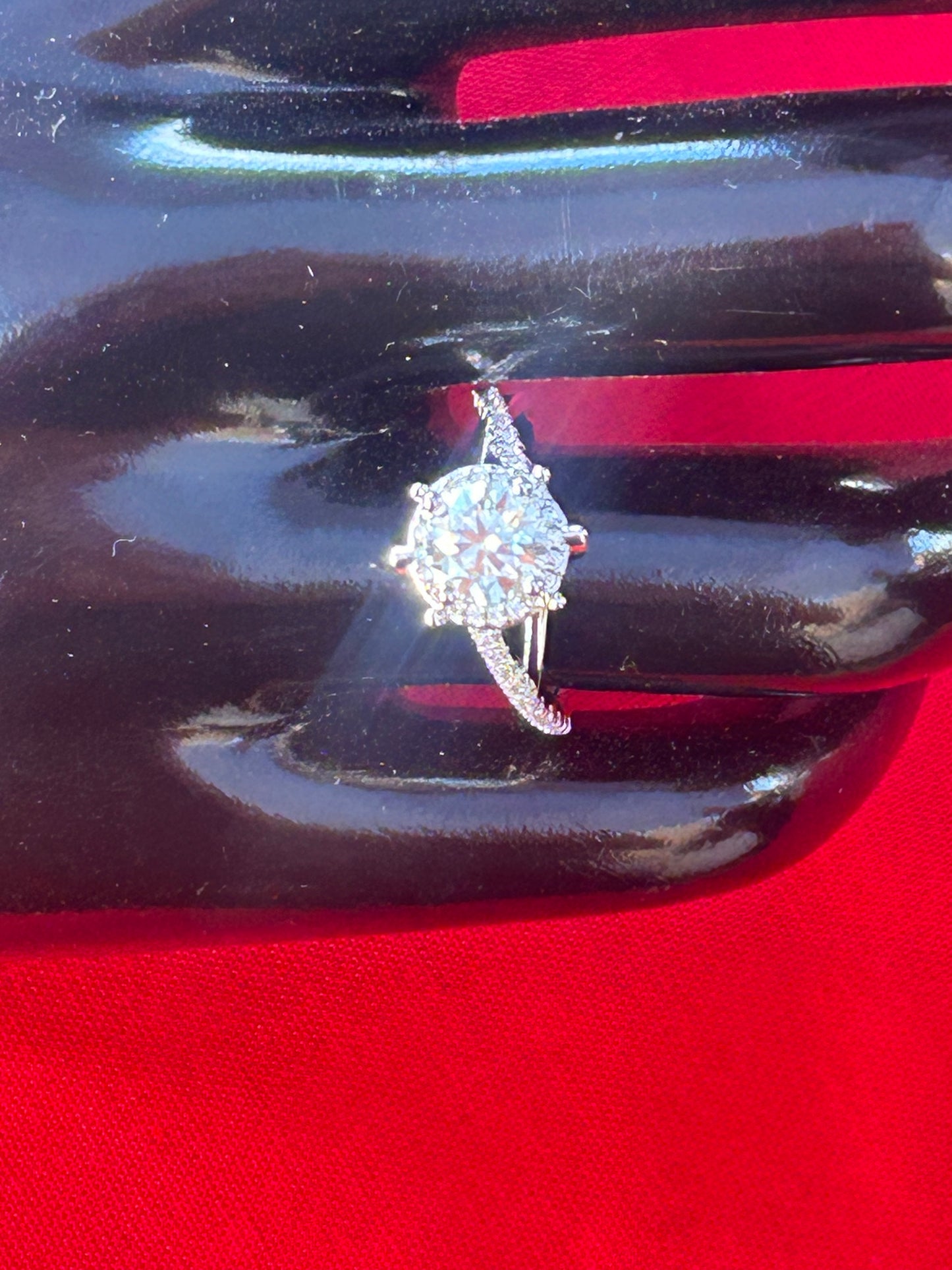 Moissanite Sterling silver ring